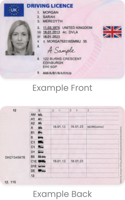 image front back sample